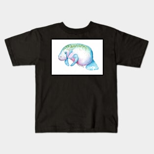 Watercolor Manatee Kids T-Shirt